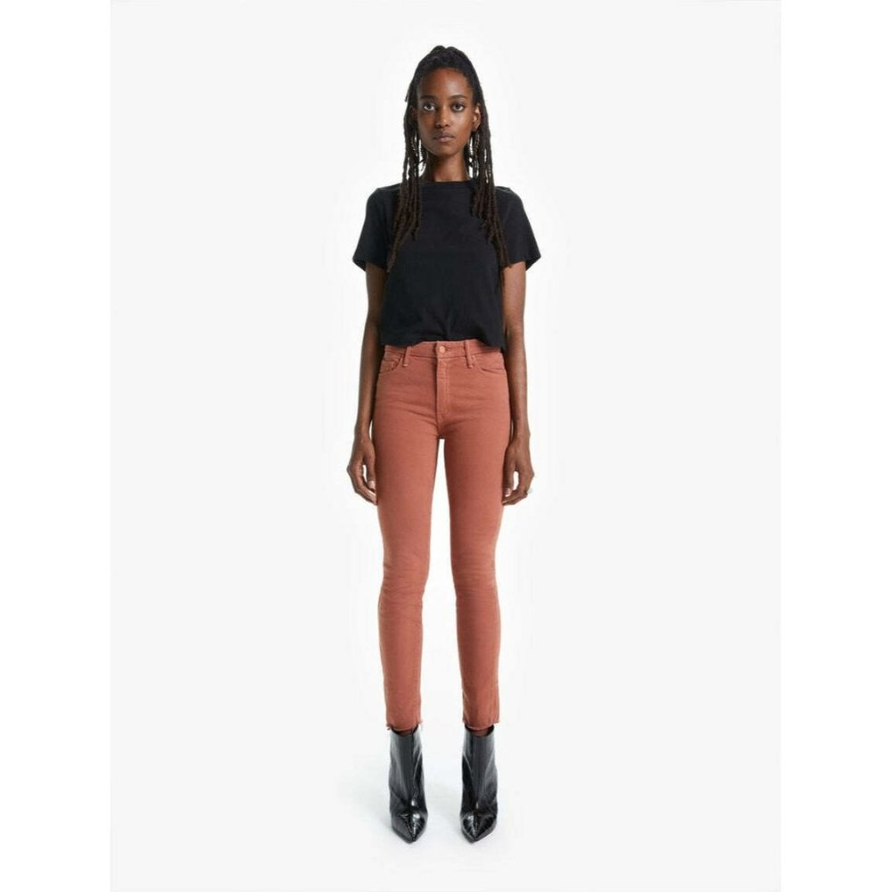 Mother The Looker Ankle Fray Jeans in Coconut Shell Gettin In Size 25 New